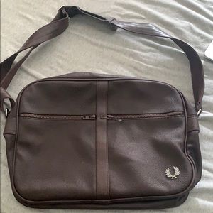 Fred Perry brown messenger bag